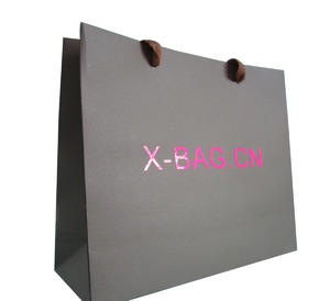 brown kraft paper bag with bright color logo sticked